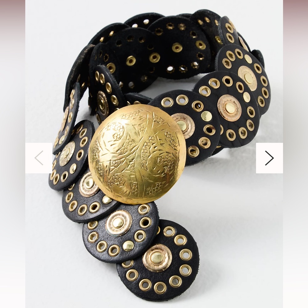 Free people follow your arrow black leather belt msrp $98
